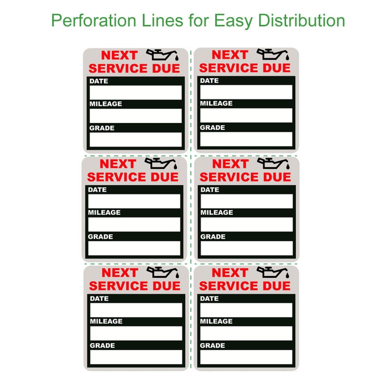 JINCH Oil Change Stickers Static Cling, 120pcs 2x2 Inches Oil Change Reminder Sticker for Windshield with No Residue, Clear Next Service Due Labels for Car Auto Vehicle Window - Image 3