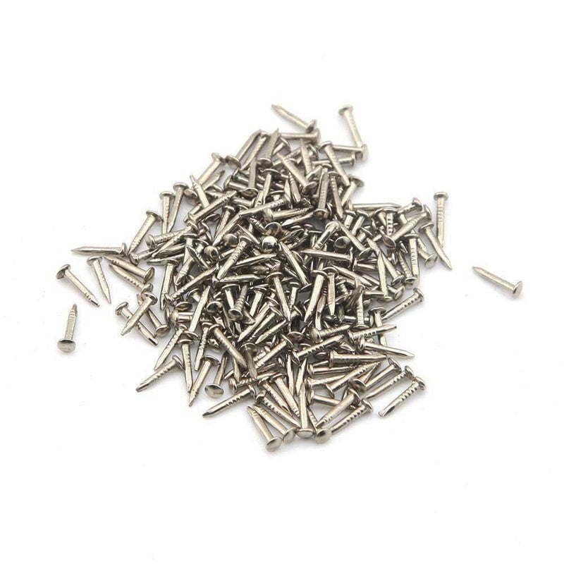 BLUELEC Tiny Wooden Nails for DIY Craft Projects, Antique Drawer Repairing, Mini Boxes Decorative Accessories[Set of 200pcs]0.039Ã—0.39inch (1Ã—10mm,Silver) - Image 1