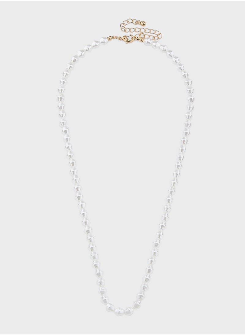 Ginger Layered Shell Pendant Pearl Necklace  - Image 4