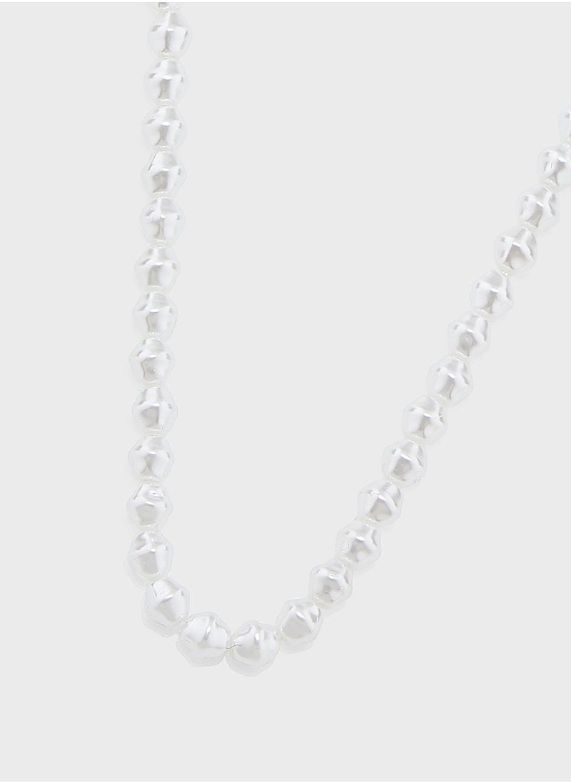 Ginger Layered Shell Pendant Pearl Necklace  - Image 5