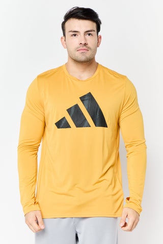 Men Sportswear Fit Long Sleeve Running Sweatshirt, Golden Yellow - pzsku/ZA5DA5ABAF171C5E1F430Z/45/1747056670/9630454a-20ec-4f2a-b367-67b8f0177d46