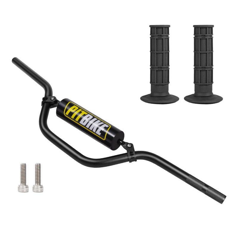 DAYIMADE 7/8" Pit Bike Handlebars Set with Foam Pad & Grips -Motorcycle Handlebars for CRF YZF KXF KLX RMZ DRZ Dirt Bike, ATV, Quad, E-Bike Mods,T6 Aluminum 7/8 Motorcycle Handlebar Upgrade (Black&Black) - Image 1