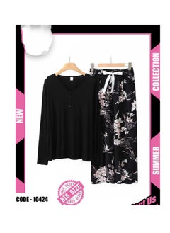 Generic Casual two-piece summer pajamas, big size, cotton, code 10424 