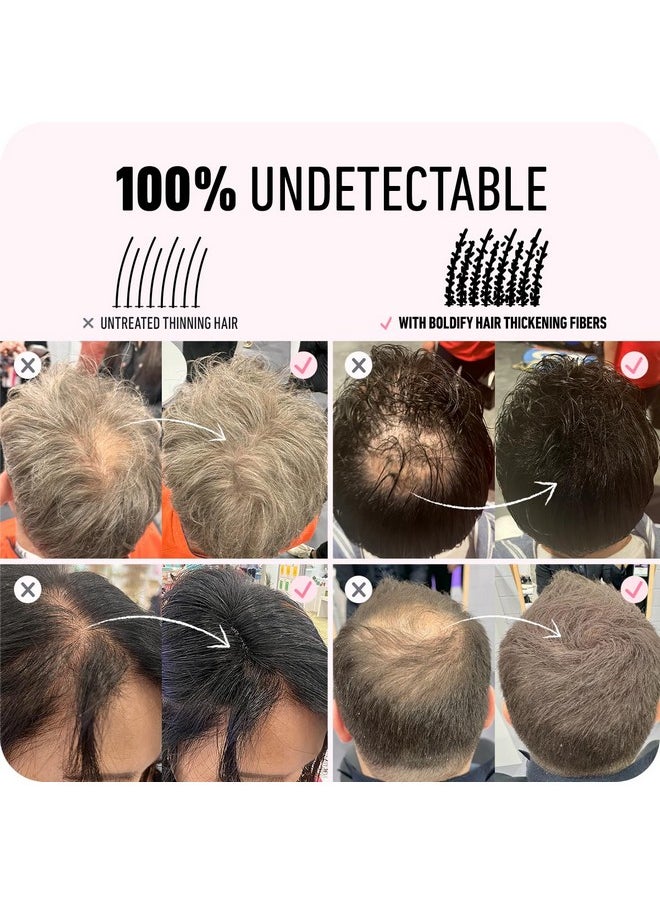 Boldify Hair Fibers (28G) Fill In Fine And Thinning Hair For An Instantly Thicker & Fuller Look - Best Value & Superior Formula -14 Shades For Women & Men - Medium Brown  - Image 2