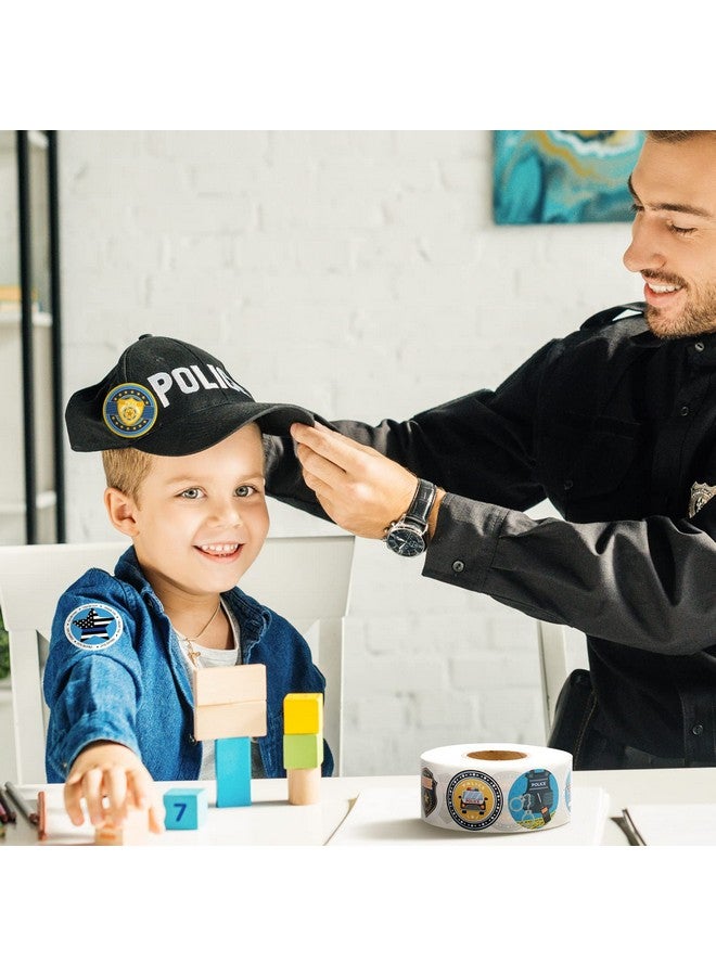 Geyee 1000 Pcs Police Stickers For Kids Police Badge Stickers Assorted Police Stickers Roll Adhesive Police Name Tag Sticker Car Decals For Kids School Education Birthday Party Community Events 8 Styles - Image 4