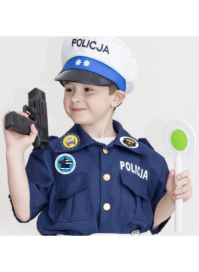 Geyee 1000 Pcs Police Stickers For Kids Police Badge Stickers Assorted Police Stickers Roll Adhesive Police Name Tag Sticker Car Decals For Kids School Education Birthday Party Community Events 8 Styles - Image 5