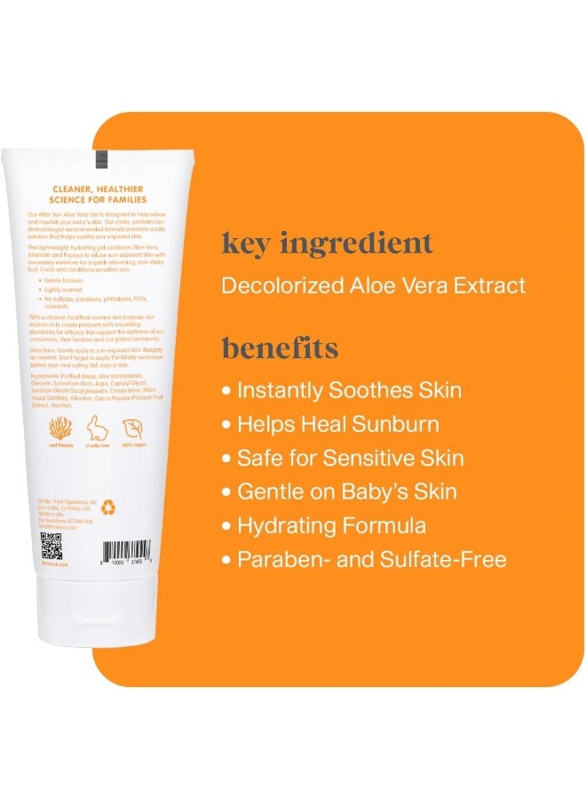 THINK baby Aloe Vera After Sun Relief Gel - EWG Verified Natural After Sun Skincare for Face & Body - Hydrating, Soothing, Moisturizing Sunburn Solution for Babies & Toddlers, 8oz - Image 3