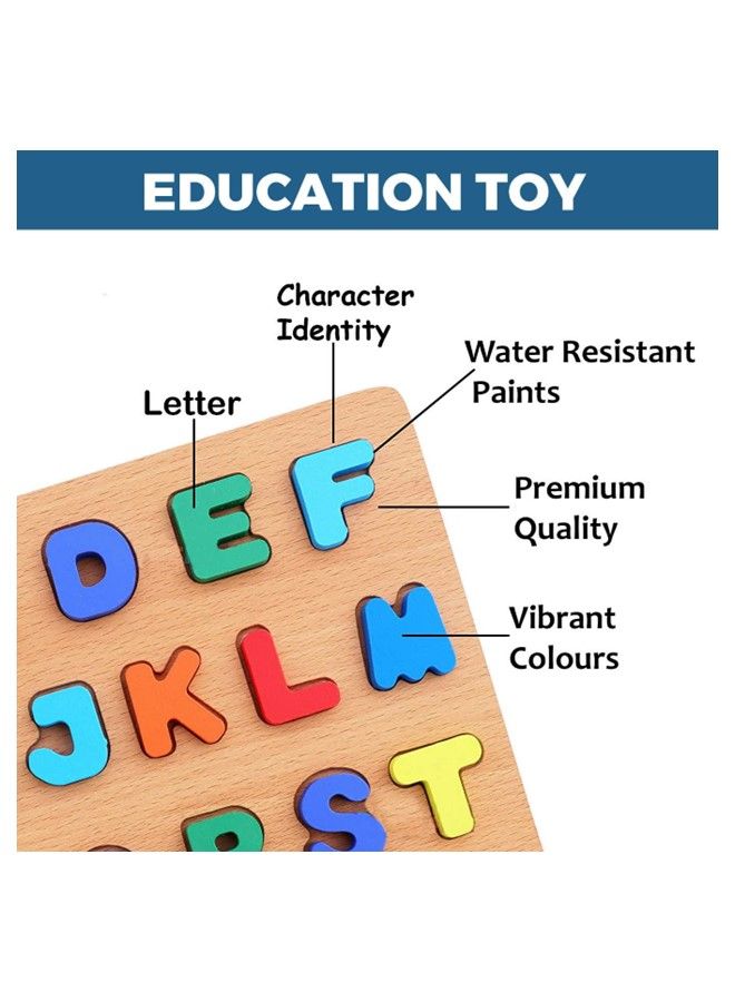 We Happy 66 Pieces of Wooden Board Learning Toy A to Z Alphabet, 1 to 20 Counting Numbers, Multiple Shapes Educational Activity Game for Kids (Set of 3)  - Image 5
