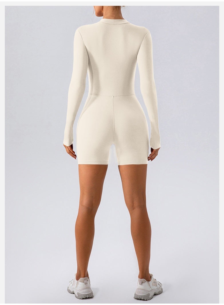 Yoga Set Women's Jumpsuits One-Piece Suit Zipper Long Sleeve Gym Push Up Workout Clothes Fitness Bodysuit Sportswear Tracksuit  - Image 2
