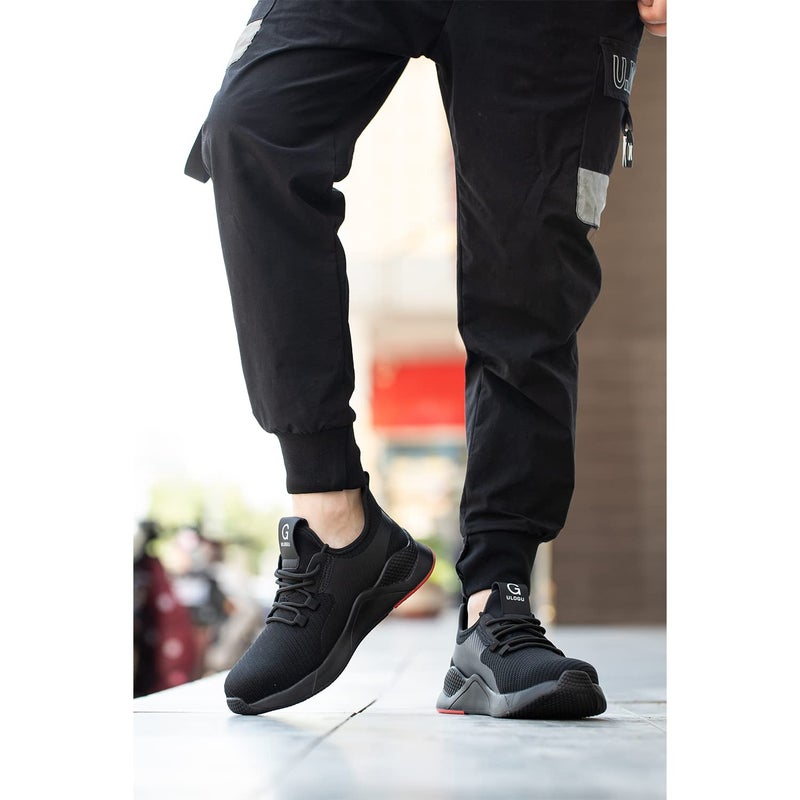 Ulogu Steel Toe Shoes Men Waterproof Lightweight Work Sneakers Safety Athletic Alloy Roofing Construction Composite Indestructible Warehouse Tennis Zapatos de Trabajo para Hombres seguridad Acero Black - Image 3
