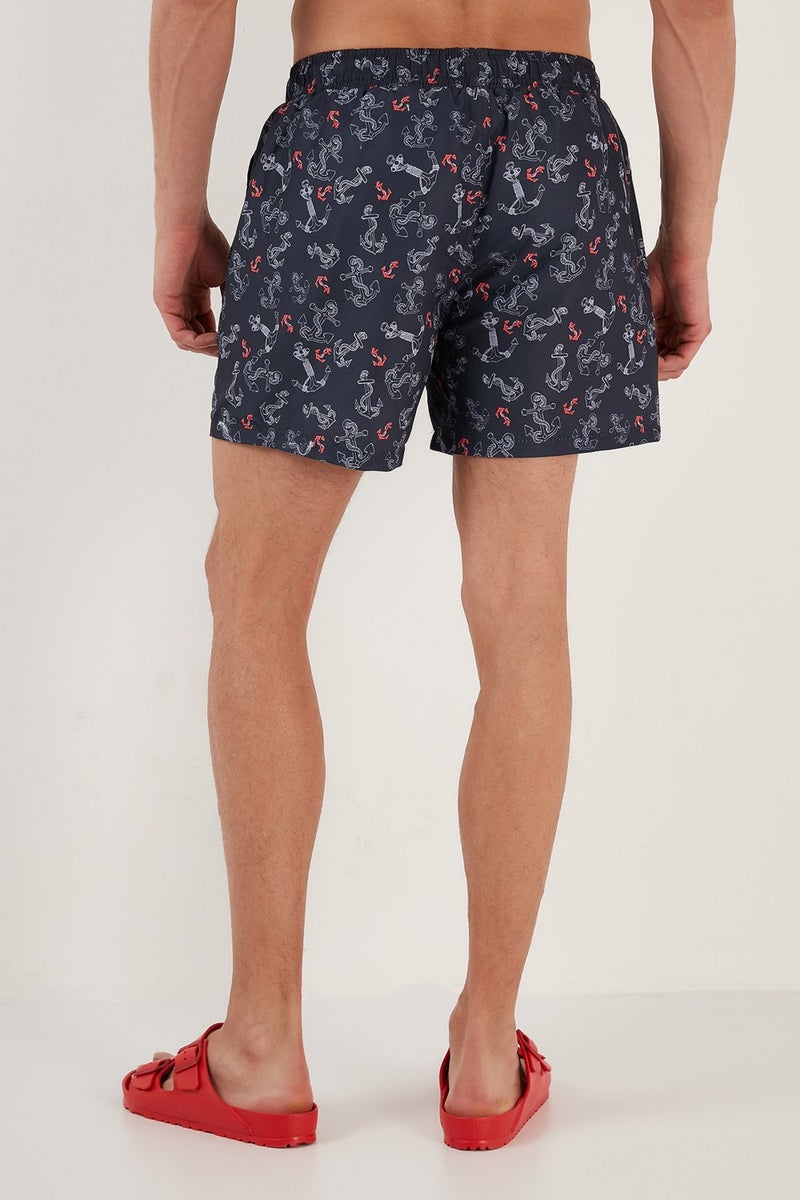 Buratti Patterned Swim Shorts with Waistband Pocket Swimsuit Short Men's Swimsuit Short 380M477  - Image 4
