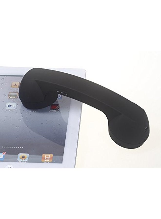 ENJOY-UNIQUE Wireless Retro Telephone Handset and Wire Radiation-Proof Handset Receivers Headphones for a Mobile Phone with Comfortable Call (Black) - Image 4