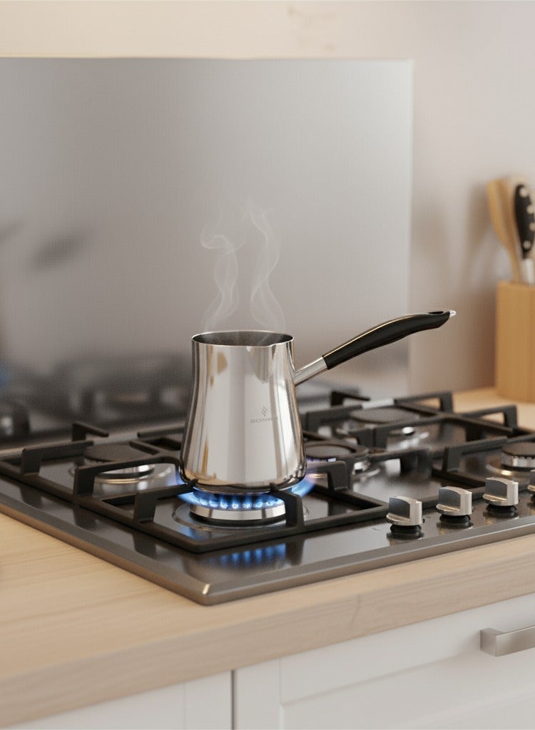 سوفرام ركوة قهوة سوفرام استيل تركي عالي الجودة سعة 350 مل - Image 1