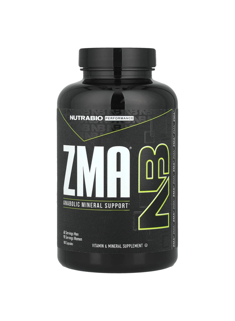 NutraBio ZMA, 180 Capsules