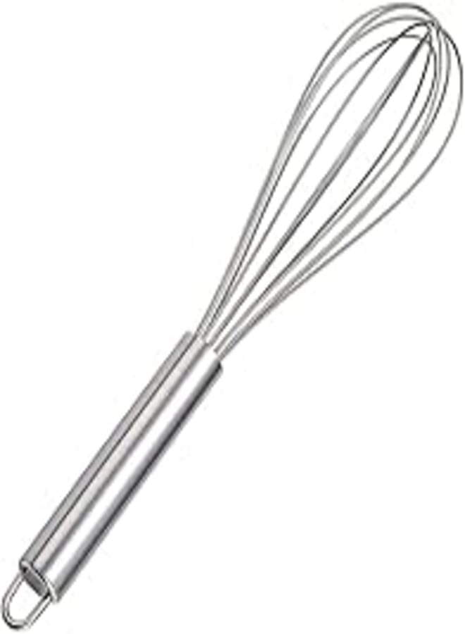 GUGULE Gugule Stainless Steel Manual Egg Beater Baking Cooking Tools Kitchen Appliances Whisker for Mixing - Silver, 10 inch (26 cm) 