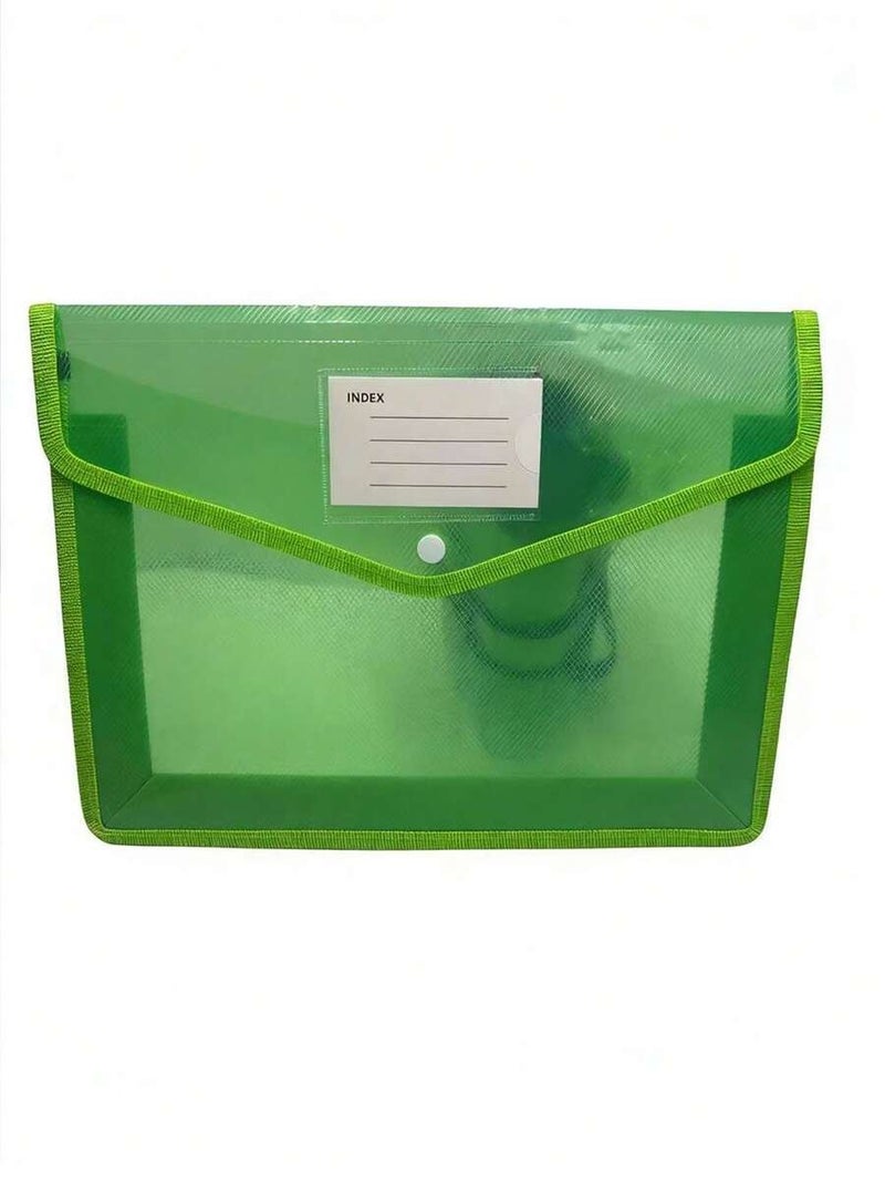 Shein Expandable Plastic File Folder with Snap Closure, Transparent Pocket, Large Capacity, Fits A4/Letter, Multi-Color (Random Color) - Image 5