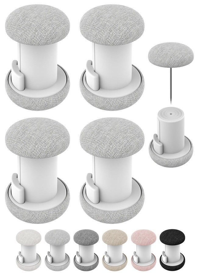 AHAILUOO Duvet Pins & Clips-Double Sided Pin Fasteners - Prevents Comforter from Shifting in Cover,Soft Linen Material Double Sided Pin Fasteners for Quilt,Cushions (6, Light Gray) - Image 1