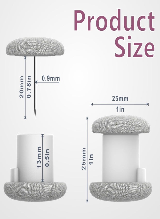 AHAILUOO Duvet Pins & Clips-Double Sided Pin Fasteners - Prevents Comforter from Shifting in Cover,Soft Linen Material Double Sided Pin Fasteners for Quilt,Cushions (6, Light Gray) - Image 2