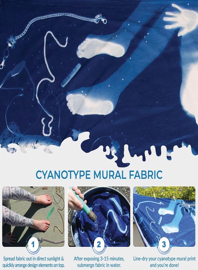 Positive Art Jacquard Cyanotype kit Sensitizer Set of 2 ,Cyanotype Chemicals for Photographic Blueprints on Paper and Fabric & More ,with Positive Art & 3 Foam Sponge Brushes - Image 4