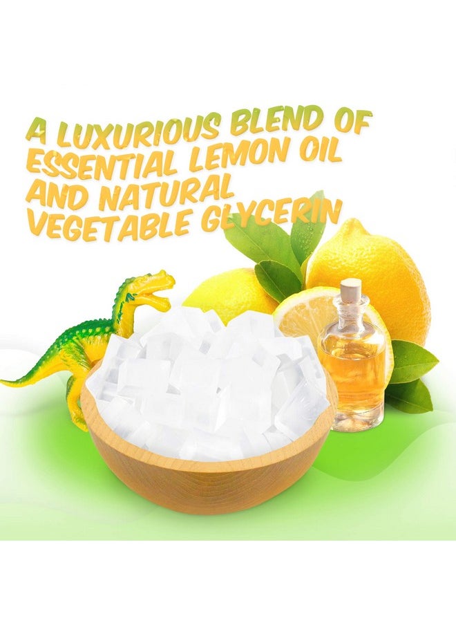 Relaxcation 1 Soap Bar For Kids With Dino Toy Insidenatural Fresh Lemon Kids Soapclear Glycerin Safe For Skinfor Hand Face And Body Washhandmade In Usaglycerin Clear  - Image 5