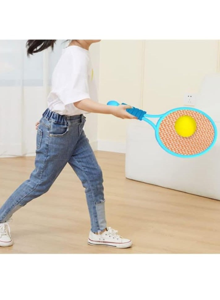 مضربان أطفال مع ريشة طائر وكرة تنس - مجموعة استكشاف رياضية ٢ في ١ للأولاد والبنات، لعبة داخلية وخارجية - Image 3