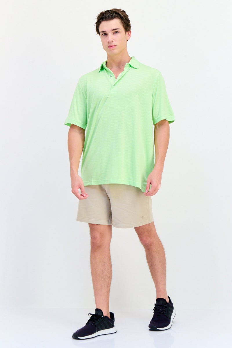 Greg Norman Men Sportswear Fit Short Sleeve Outdoor Polo Shirt, Light Green  - Image 4