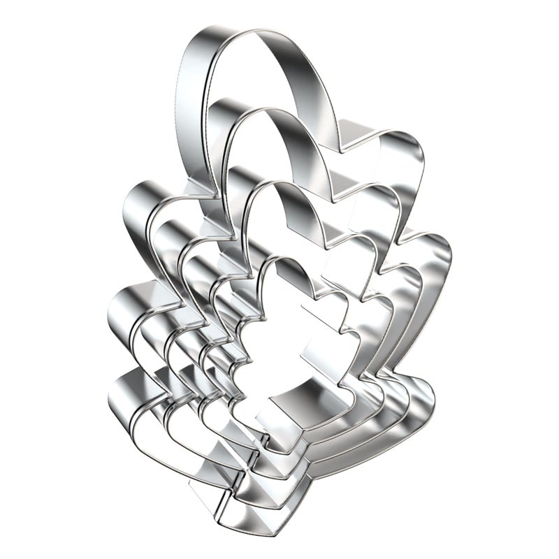 Oak Leaf Cookie Cutter Set 5 inch 4 inch 3 inch 2 inch 4 Piece Fall Leaves Cookie Cutters Shapes Molds Stainless Steel