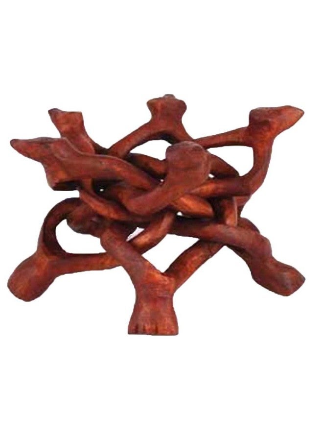 أزور جرين حامل كرة كريستال كوبرا من الخشب باللون الأخضر اللازوردي