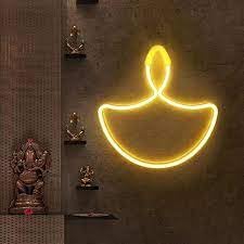 SEER Diwali Diya Neon Light - Waterproof Decoration for Deepawali, Mandir, Pooja Room - Indoor Outdoor Electric AC Plug - Image 1