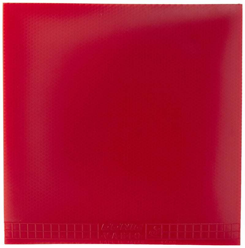 Donic Vario Table Tennis Rubber | Outstanding Spin Elasticity | Very Grippy | Ideal for Offensive Players | Medium Sponge Technology | Size: Max | Color: Red - Image 1
