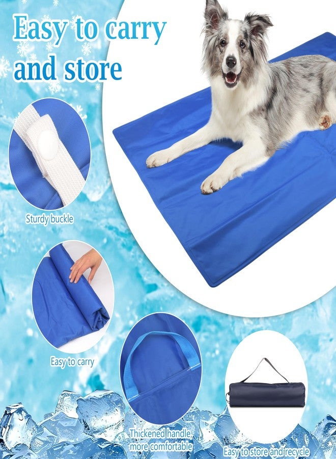 Fayoo Cooling Gel Mat for Dogs - 35.4x23.6 Inch Portable Pet Cooling Pad with Ice Silk Surface Bed for Indoor, Outdoor, Travel Includes Storage Bag (Blue) - Image 5