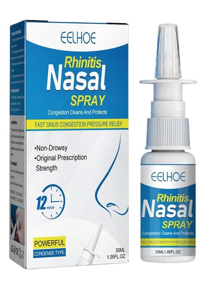 EELHOE رذاذ الأنف لالتهاب الجيوب الأنفية المزمن قطرات أنف للعناية بصحة الأنف تخفيف احتقان الأنف للأطفال والبالغين 30 مل - Image 2