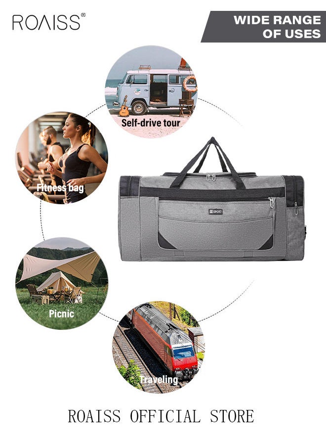 roaiss - Large-Capacity Shoulder Bag Outdoor Sports Portable Clothing Storage Bag Can Be Folded for Short Trips - Image 1