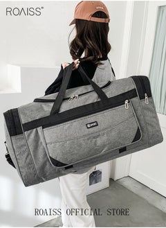roaiss Large-Capacity Shoulder Bag Outdoor Sports Portable Clothing Storage Bag Can Be Folded for Short Trips  - Image 3