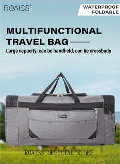 roaiss Large-Capacity Shoulder Bag Outdoor Sports Portable Clothing Storage Bag Can Be Folded for Short Trips  - Image 5