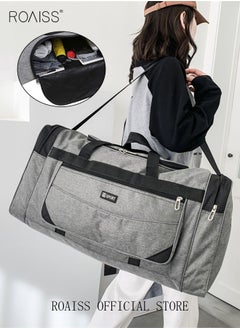 roaiss Large-Capacity Shoulder Bag Outdoor Sports Portable Clothing Storage Bag Can Be Folded for Short Trips  - Image 4