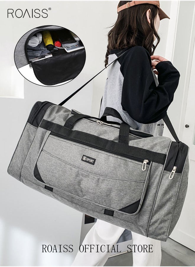 roaiss - Large-Capacity Shoulder Bag Outdoor Sports Portable Clothing Storage Bag Can Be Folded for Short Trips - Image 1