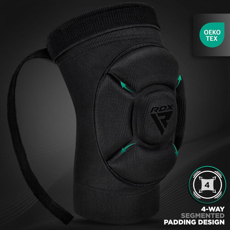 RDX Pro Elbow Pads - CE SATRA Approved Compression Padded Sleeves for MMA, Kickboxing, and Sports -S |Black/Black (HYP-EBB-S) - Image 2