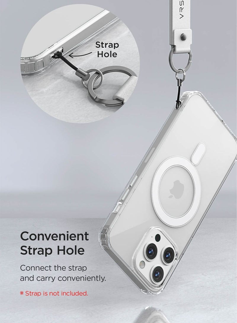 VRS Design Crystal Mixx Magnetic iPhone 14 Pro Magsafe Case Cover with Tempered Glass Screen Protector & Camera Lens Protector - Clear  - Image 4