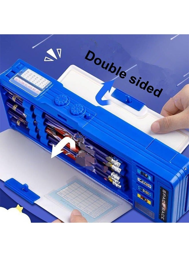 Stationery Box with Password Lock, Multifunctional Pencil Case with Sharpener,Double Side, Schedule, Whiteboard - Image 4