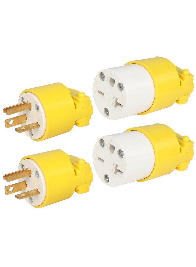 ماكسووركس مجموعة قابس ومقبس بديلة باللون الأصفر من MaxWorks 50541 مكونة من 4 قطع 6-20P وNEMA 6-20R، 250 فولت، 20 أمبير - Image 1