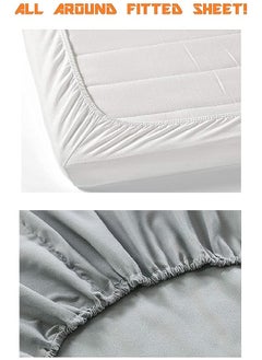 Elegant Comfort Premium Hotel Quality 1 Piece Fitted Sheet Luxury And Softest 1500 Thread Count Egyptian Quality Bedding Fitted Sheet Deep Pocket Up To 16Inch Wrinkle And Fade Resistant King Black  - Image 3
