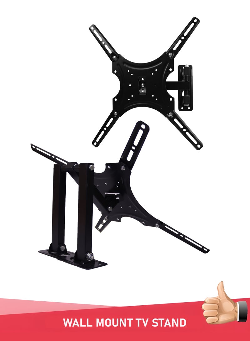 حامل تلفزيون كامل الحركة على الحائط، حامل تلفزيون مرن لشاشات LCD LED وأجهزة التلفزيون، حامل تلفزيون دوار وإمالة لشاشات 14-55 بوصة - Image 2