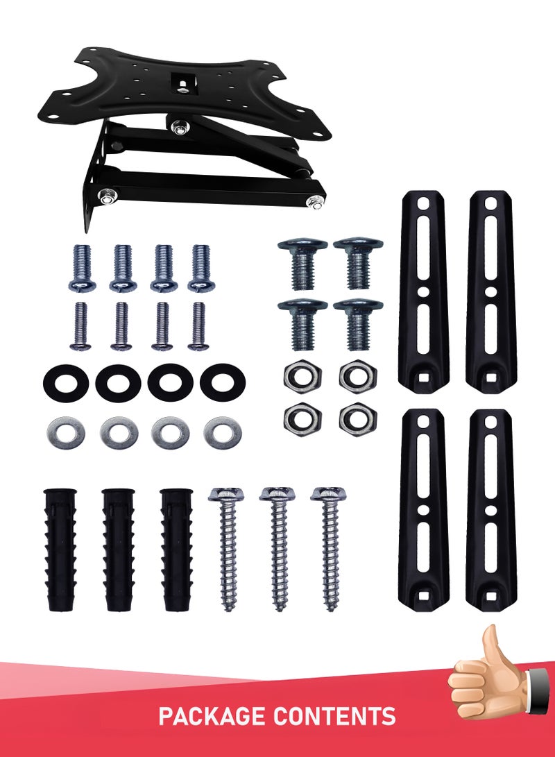 حامل تلفزيون كامل الحركة على الحائط، حامل تلفزيون مرن لشاشات LCD LED وأجهزة التلفزيون، حامل تلفزيون دوار وإمالة لشاشات 14-55 بوصة - Image 4