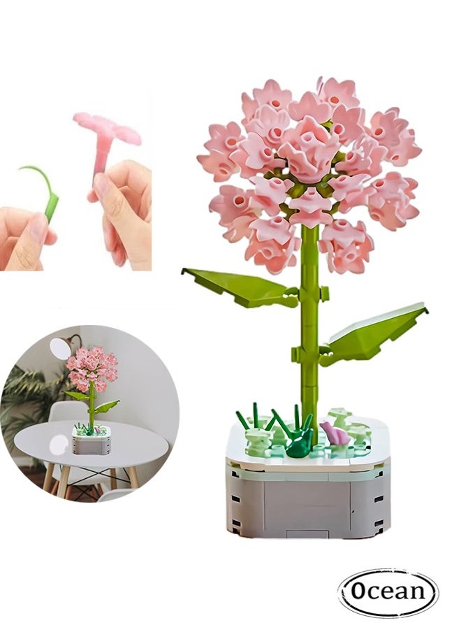 Ocean - Mini Bricks Flower Bouquet Building, Artificial Flowers, DIY Unique Decoration Home - Image 1