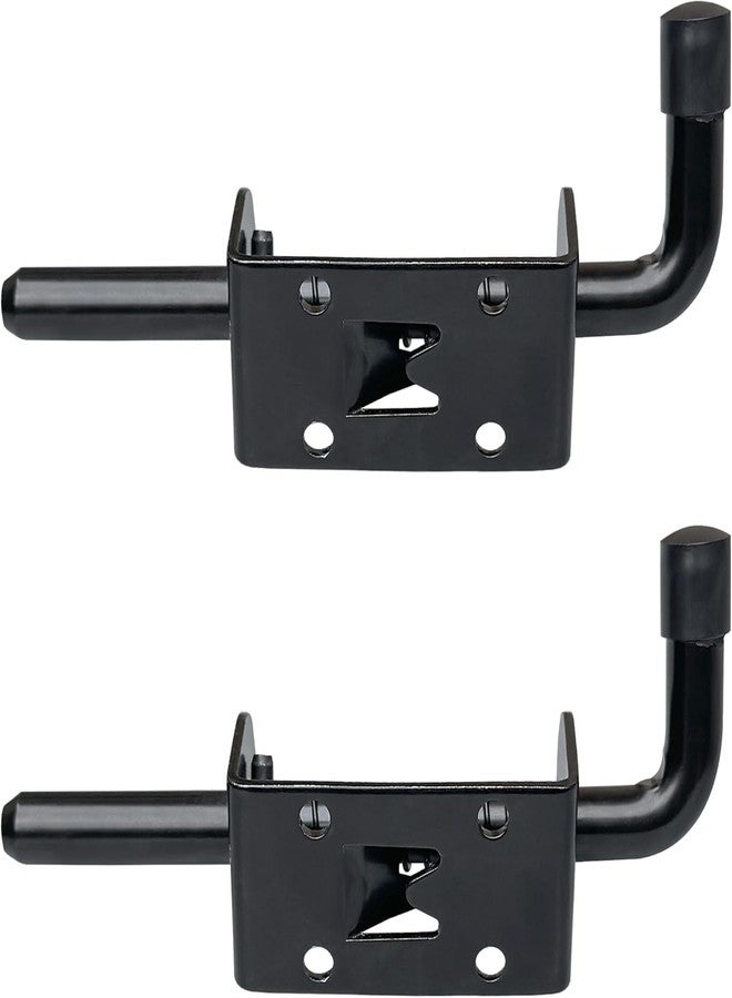 E-TING 2 Packs 5 Inch Spring Loaded Latch Pin with 8 Screws, Heavy Duty Sliding Door Lock Barrel Bolt Latch for Doors/Cabinets/Chests (Carbon Steel) - Image 3