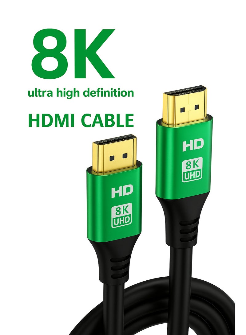 أتش دي كابل HDMI 8K 15M Ultra HD عالي السرعة 48 جيجابت في الثانية 2.1 سلك 8K يدعم HDR الديناميكي، متوافق مع Dolby لأجهزة MacBook Pro 2021، PS5/4، تلفزيون Samsung - Image 1