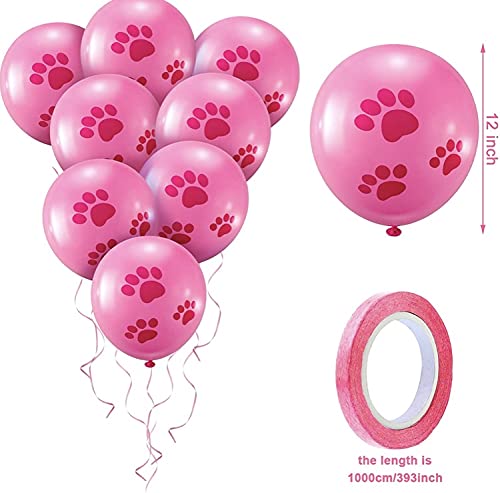 KUTKUT Dog Birthday Bandana Set | Dog Birthday Hat Dog Birthday Bandana Scarf | Shining Dog Bow Tie Collar | Dog Print Happy Birthday Banner and 10 Piece 12 Inch Paw Print Balloon with Tape for Boy Girl Dog - Image 4