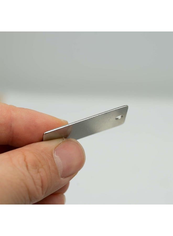 StayMax 50 Pack Rectangle Engraving Blanks Stamping Blanks Stainless Steel Blank Tags with One Hole - Image 3