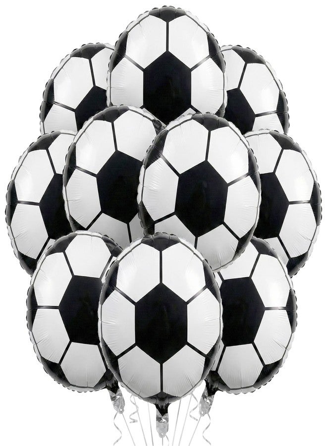 KHC-KHF Soccer-Balloons 10PCS 18in Round Soccer Ball Football Balloons Birthday Game Day Sports Themed Party Decoration team celebration Activities Supply - Image 1